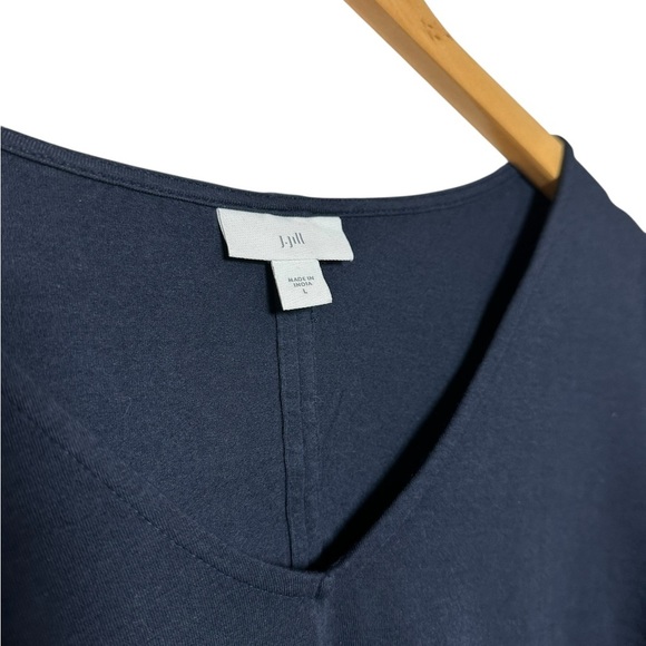 J. Jill | Knit Shift Dress | Black | Pockets Cotton Spandex | Womens Size Large - Picture 4 of 9